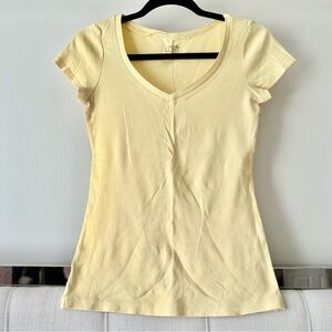 Ann Taylor LOFT Short Sleeve V-Neck Tee Shirt 100% Cotton